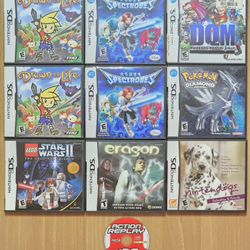 Lot of 60 Video Games Xbox One 360 Play Station PC Nintendo DS Win Mac Inserts Manuals Books Cases