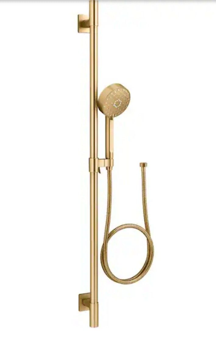 KOHLER Awaken G110 1.75 GPM Premium Slide Bar Kit Vibrant Brushed Moderne Brass