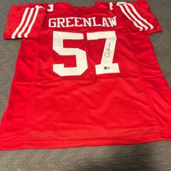 DRE GREENLAW Signed Autographed San Francisco 49ers Jersey BECKETT QR Code COA