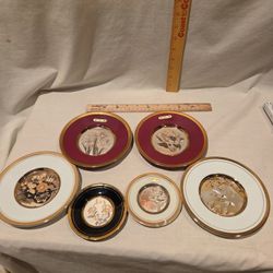 "The Art Of Chokin "Lot Of 6 24k Gold trimmed plates