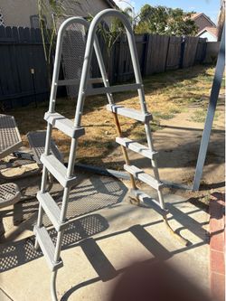 Pool ladder for above ground pool.