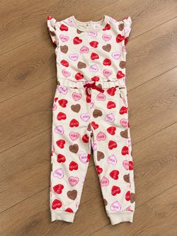 Girls’ 3T Valentine’s Romper – Cute & Cozy ❤️