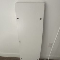 New White Shelf 3 Boards Silver Legs 