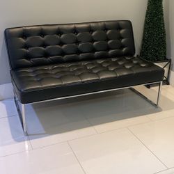 Modern Sofa Black Chrome 60”w New! Sale 