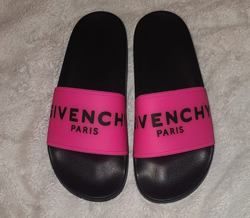 Givenchy Pink Givenchy Fur Slides Givenchy Fuchsia Pink Fur Slides
