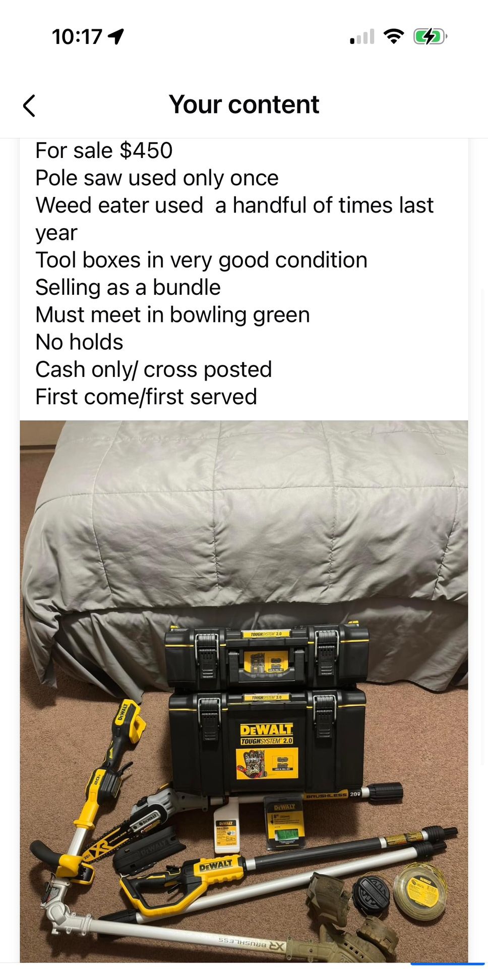 Yard Tools /tool Boxes For Sale As A Bundle 