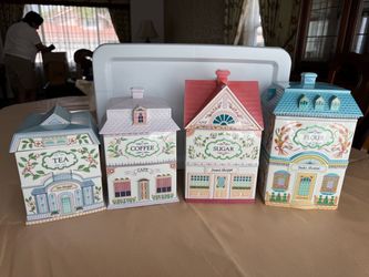 1990 Lenox Spice Village Canister set