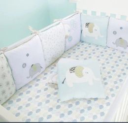 NEW Baby Elephant Crib Bedding Set / Baby Crib Pads (6 Pieces)