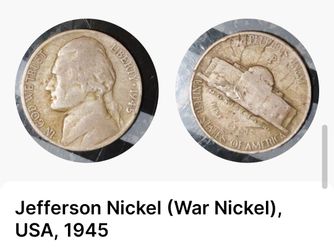 1945 Jefferson War Nickel US Coin