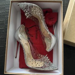 LouBoutin Clear Heels “Grotika”