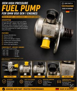 BMW B58 Gen 1 OEM High Pressure Fuel Pump
