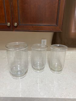 Set De 3 Bases De Cristal, 1 Grande , 2 Medianas De Kohl’s Marca Sonoma