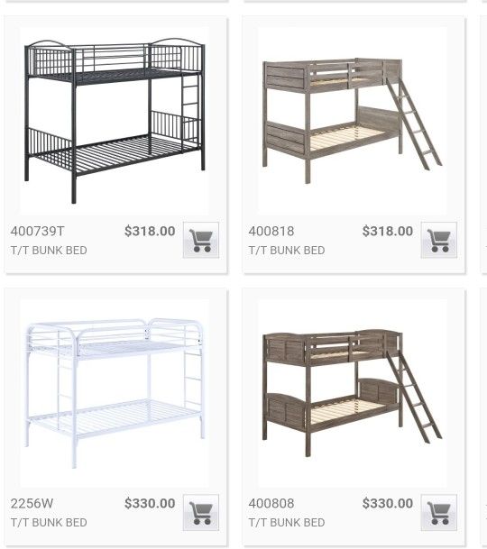 Bunk Beds Now Available Starting Under $350