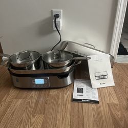 TOP OF THE LINE STAINLESS STEEL STEAMER. 🥦🥗🥕.  2 BURNERS. COVER.  WAS $349 (SEE PIC 2).  100% GUARANTEED.  SALE $85🔥🔥