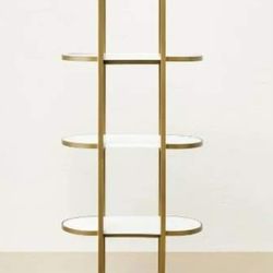 Brushed Brass Bookcase By OpalHouse  Designed With Jungalow 59 Inch