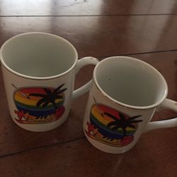 Brand New Never Used Vintage Hawaii Coffee Mugs Set Of 2