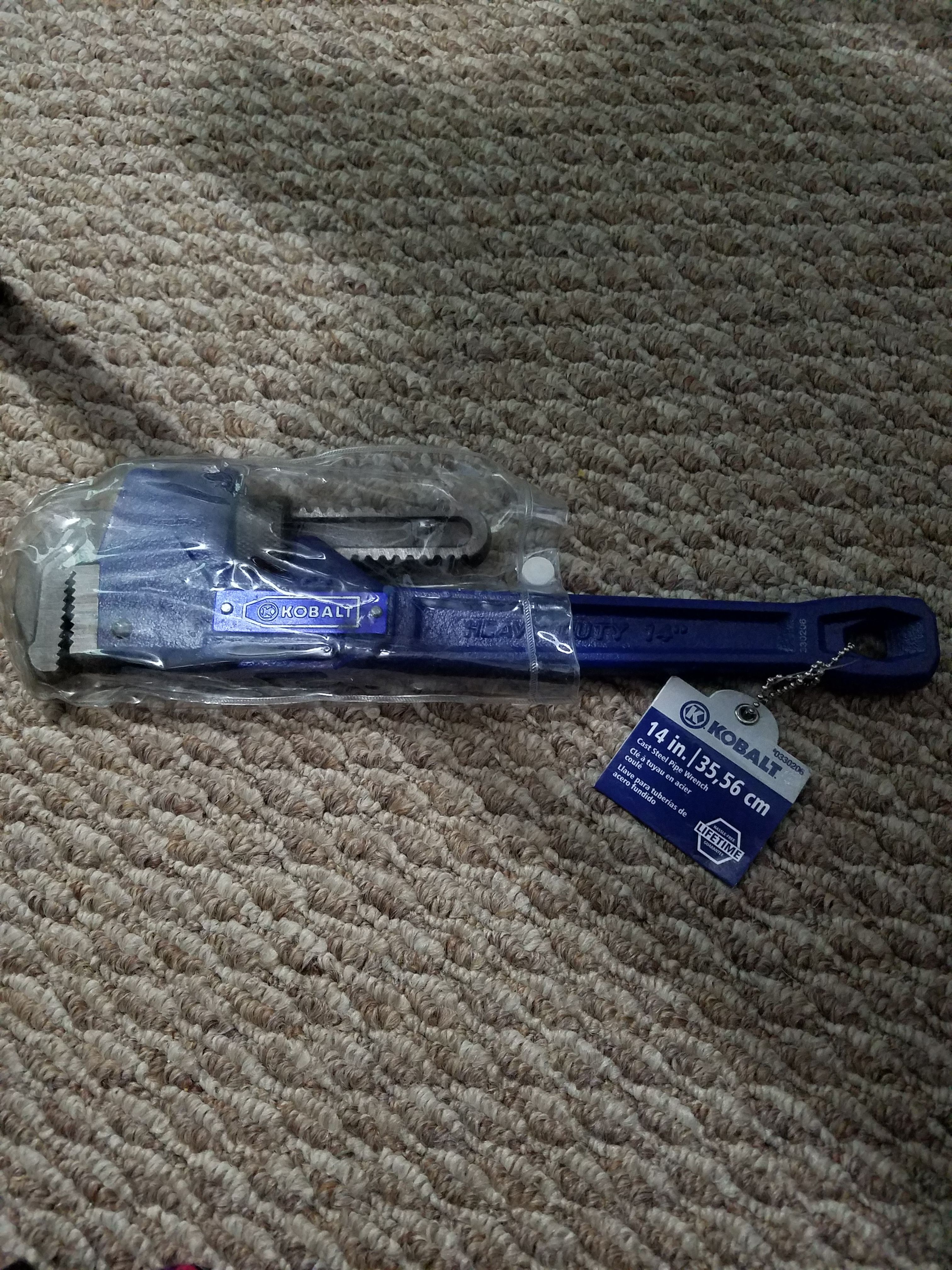 Kobalt 14" cast steel pipe wrench