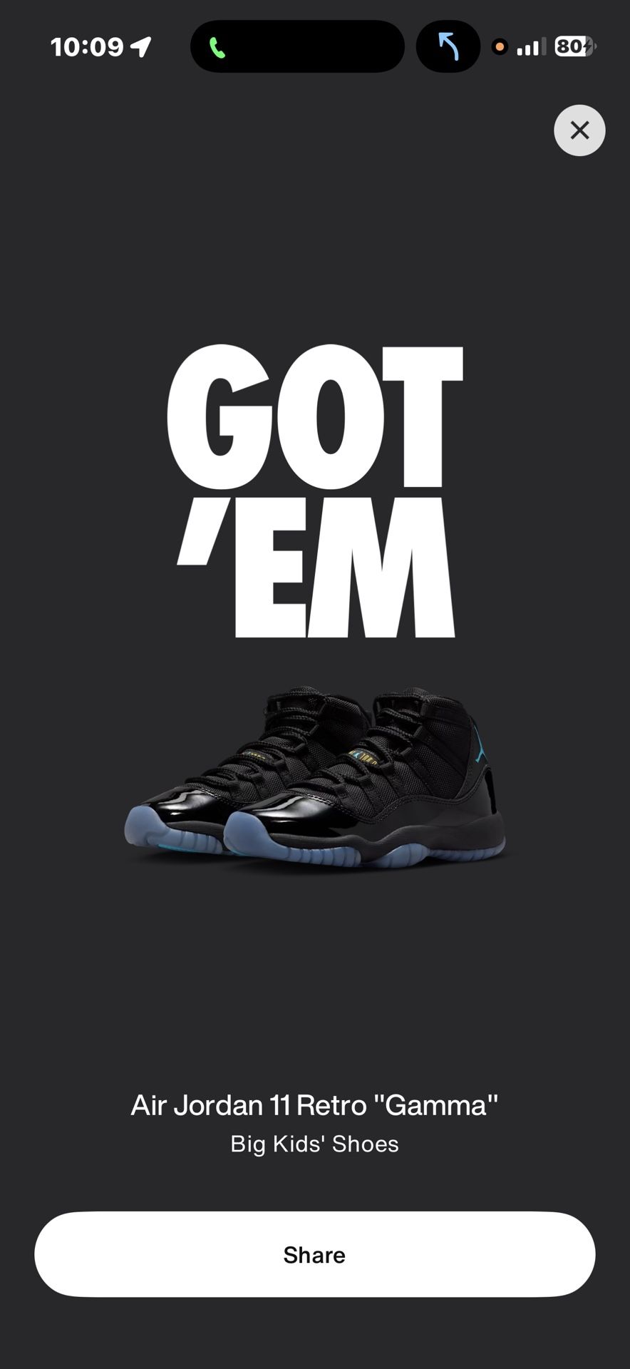 Air Jordan 11 Gamma Size 6.5