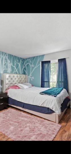 Queen sized bed