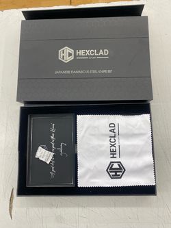 Hexclad Damascus Steel 4 Piece Knife Set