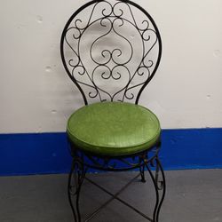 3pcs Rod Iron Chairs reupholstered Cushions 