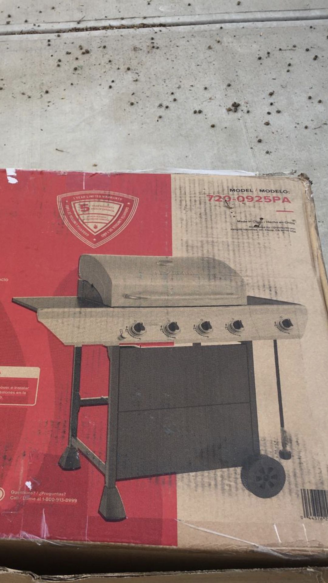 NEXGRILL GAS GRILL 4 BURNER WITH SIDE BURNER