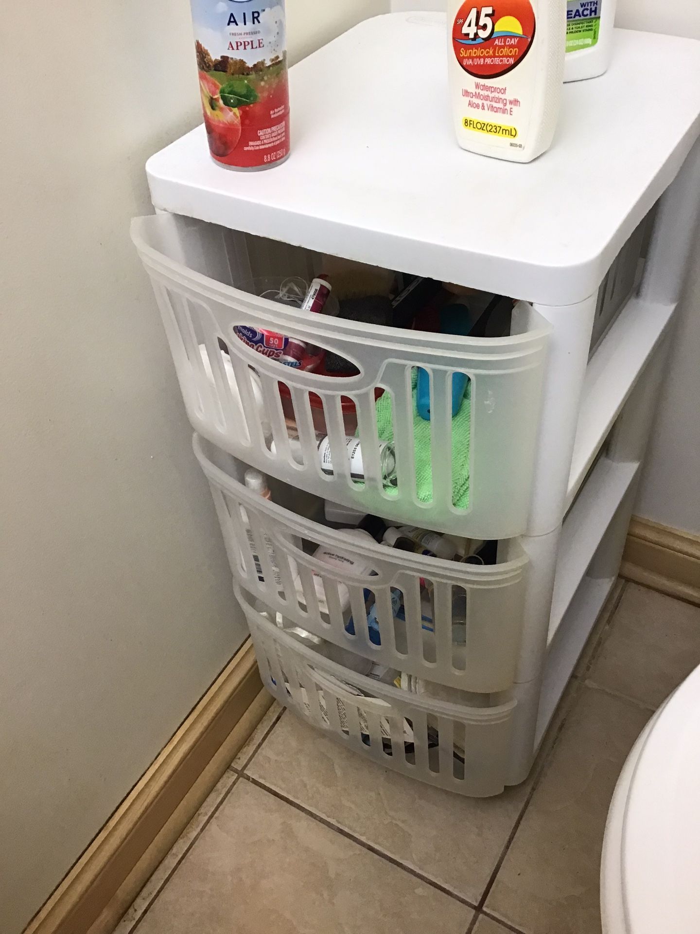 Three Drawer Plastic Organizer