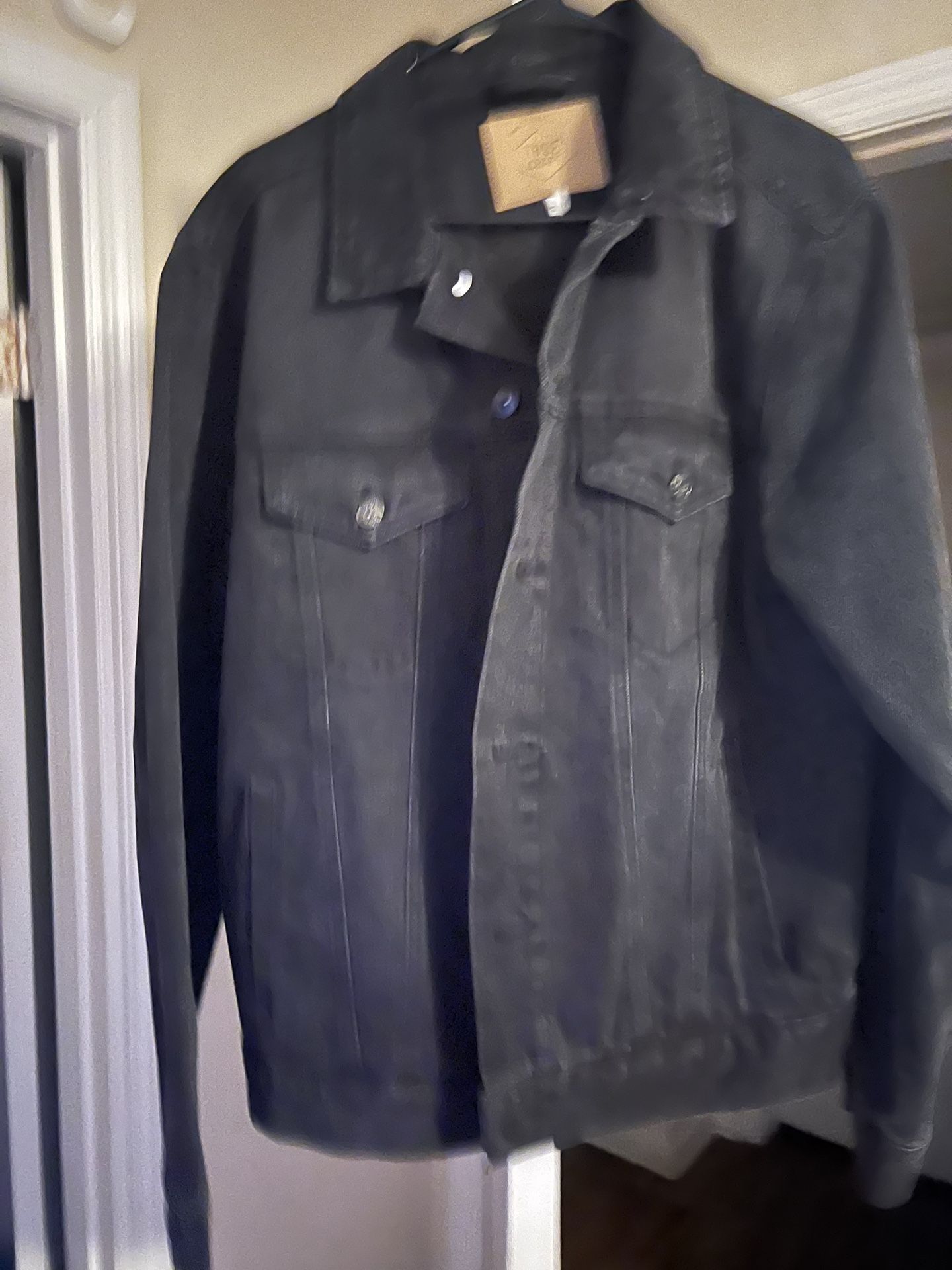 True Craft Black Denim Jacket L Black