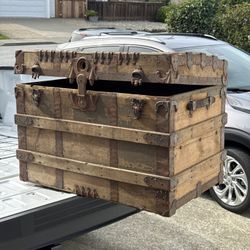 Antique Wooden Trunk