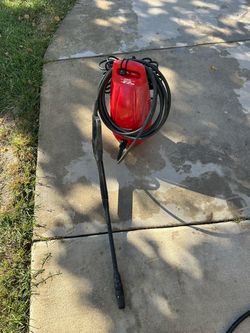 Red Electric Pressure Washer with Wand and Hose