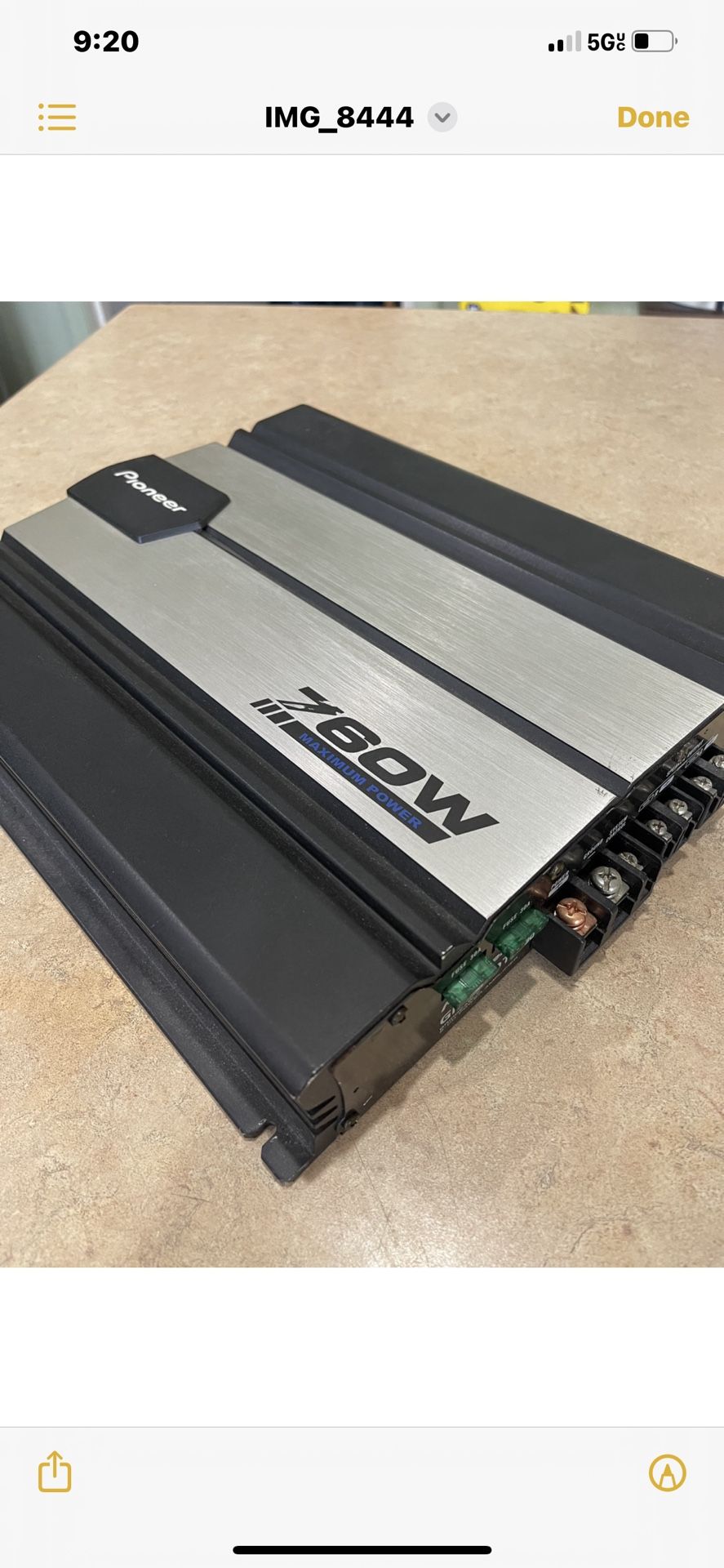 Amplifier Pioneer GM-5100T Car Amp - 2 Channel - 200W rms - 760W