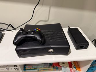 Xbox 360 Slim Console with Controller and Power Brick