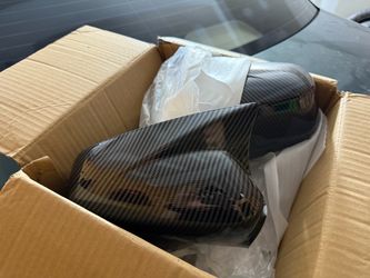 02-05 civic carbon fiber style side mirror caps NEW