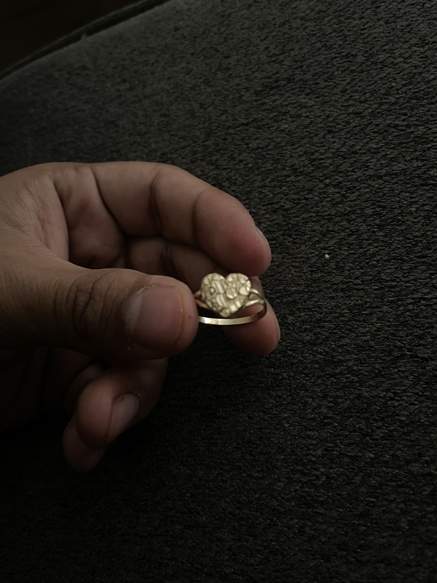 heart nugget ring