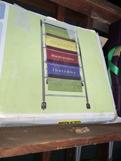 Brands new open box organizers days of week! Never been used!