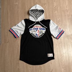 Size Large - Mitchell And Ness Authentic Vintage NBA Basketball All Star Game 35th Annual Logo Mesh Sweater Hoodie - Supreme Michael Jordan 