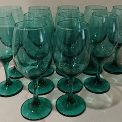 Cristar Rioja Smoked Green Wine Glasses, Set of 11