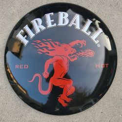 15" Fireball Domed Metal Sign