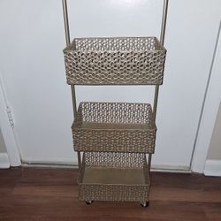 3 Tray Tall Cart On WHEELS All Metal 
