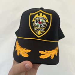Vintage Hawaii 5-0 Gold Leaf 80s Mesh SnapBack Hat Cap
