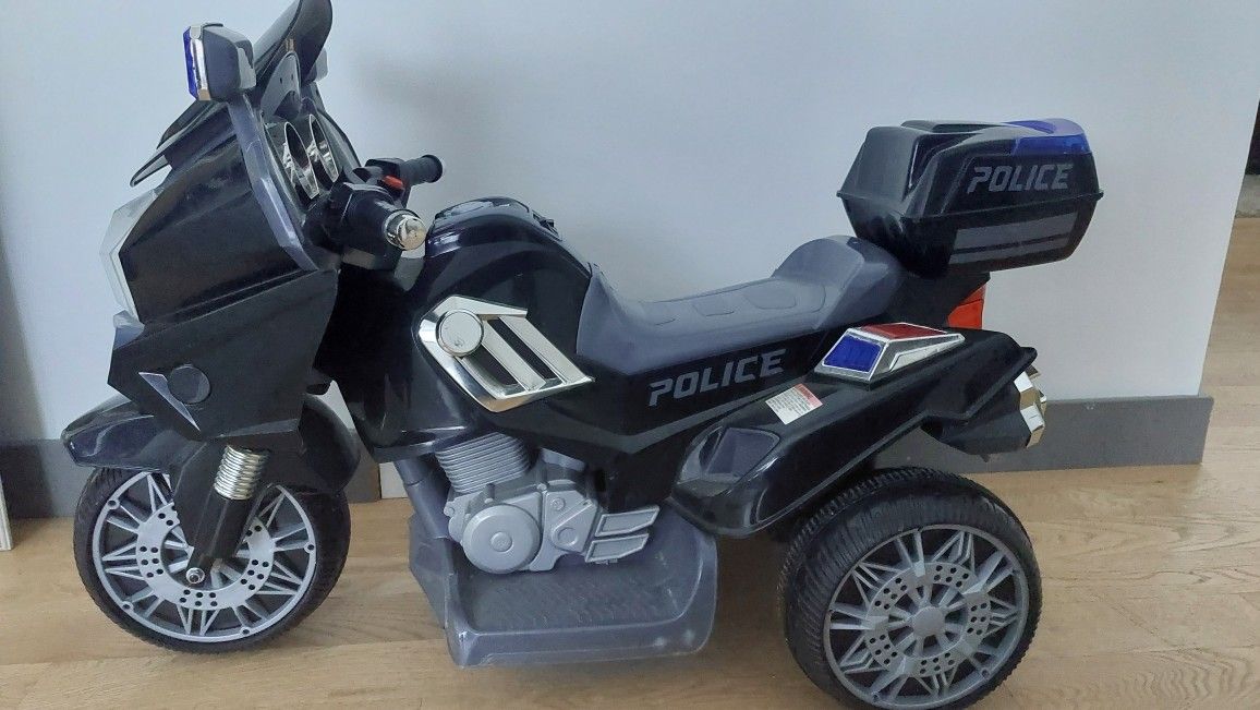 Police Motor Bike For Kids - Used Like New