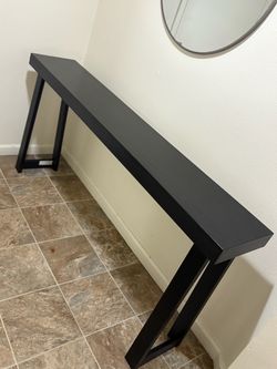 Black Narrow Console Table