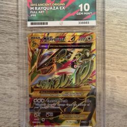 ACE (PSA/BGS) 10 M Rayquaza EX Full Art 98/98 Ancient Origins Pokemon Card