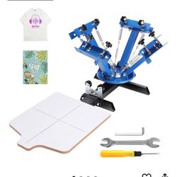 Vevor 4 Color 1 Station Screen Printing Press 