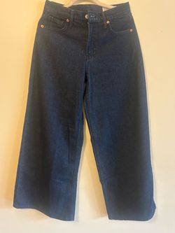 Gap High-Rise Wide Leg Dark Wash Jeans