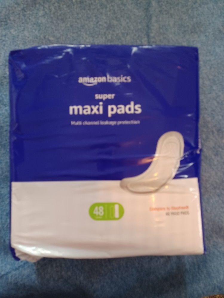 Amazon Basics Super Maxi Pads 48 Count