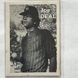 Joe Deal Baseball Photographer Card