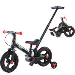 Brand New In The Box- Toddler Bike with Push Handle for Kids 18 Months-5 Years, 6 in 1 Push Bike with Training Wheels & Pedals, Balance Bike for Boys 