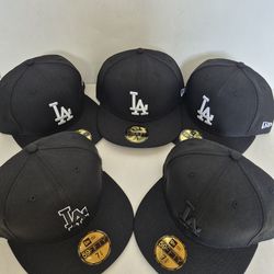 LA DODGERS ( 5 PC BRAND NEW ) NEW ERA 59FIFTY CAP SIZE 7 3/8