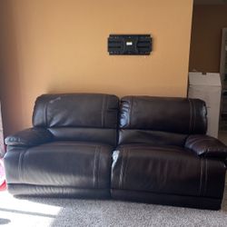 Nice Brown Leather Couch 